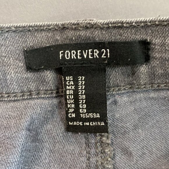 Forever 21 Grey Skinny Crop Jeans size 27 - Picture 10 of 12